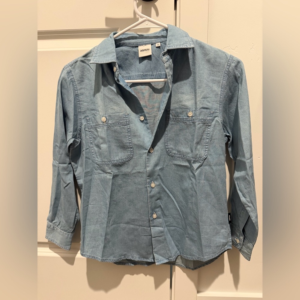 Aspesi Light Blue Kids Button-Up Shirt